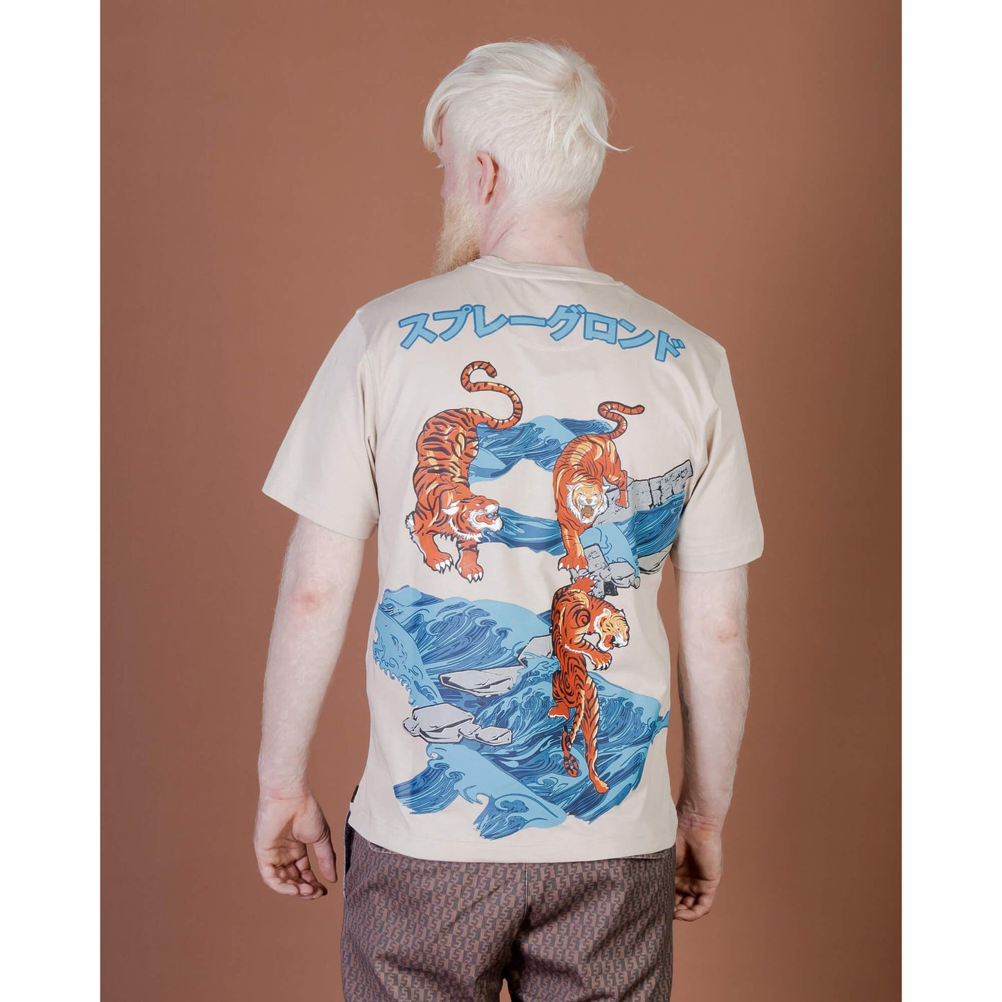 Sprayground Japan Tattoo T-Shirt Brown