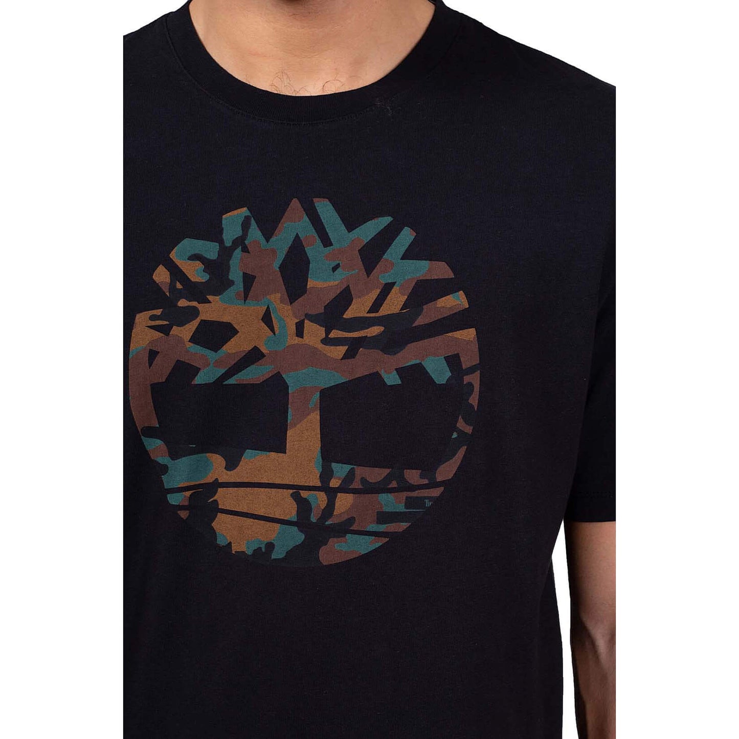 Timberland SS Camo Tree Logo T Black