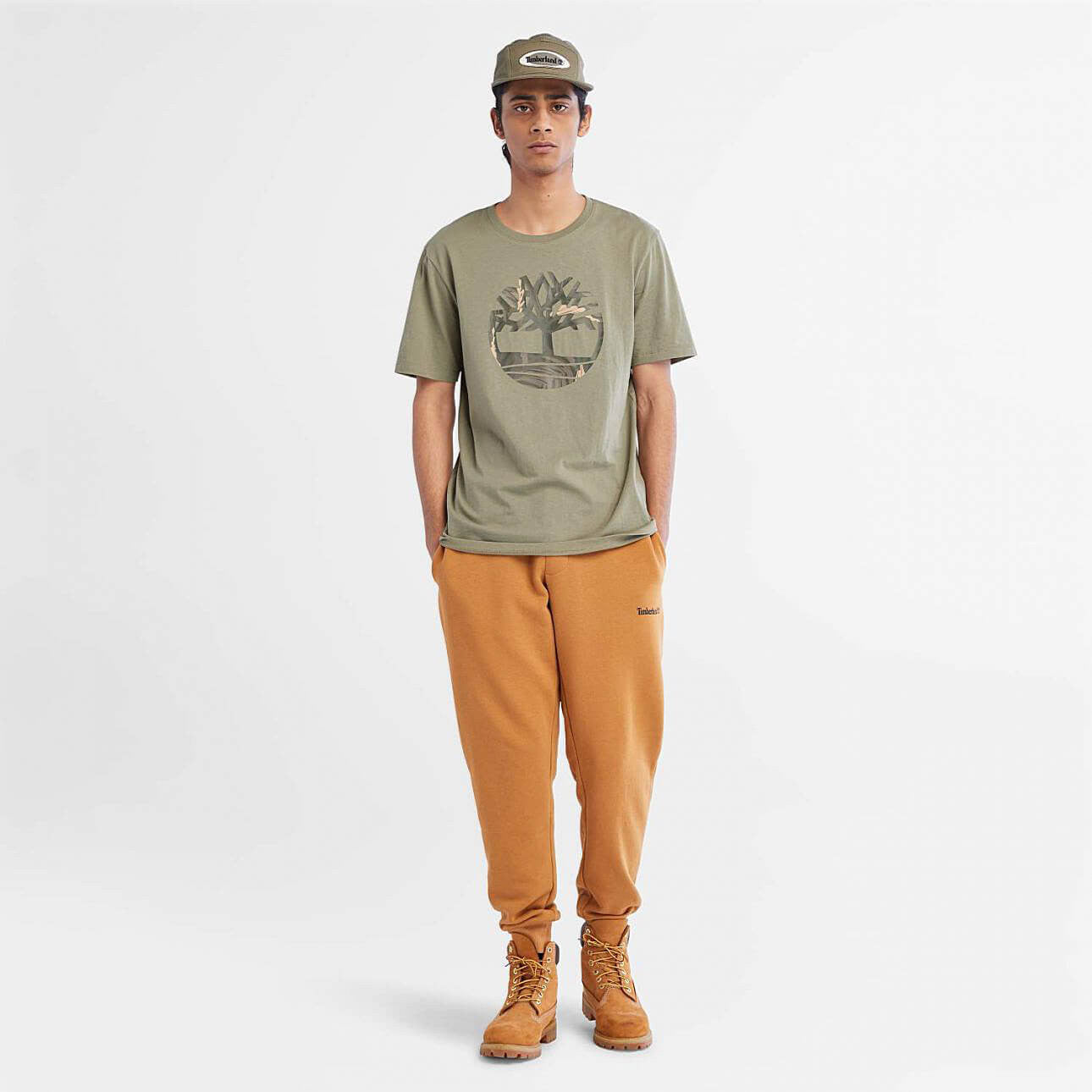 Timberland SS Tree Logo Camo Tee - olive