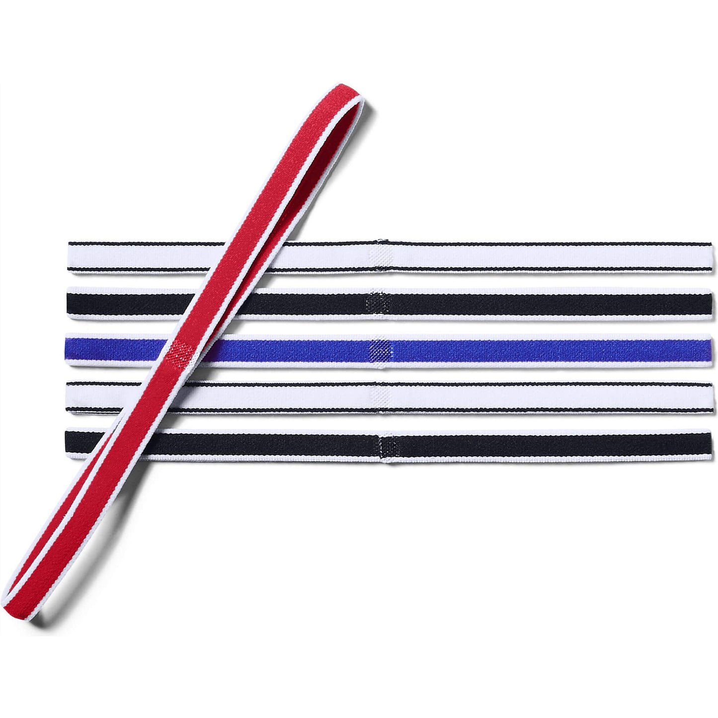 Tenká čelenka Under Armour Women's UA Mini Headbands - 6 Pack Red/Black/White