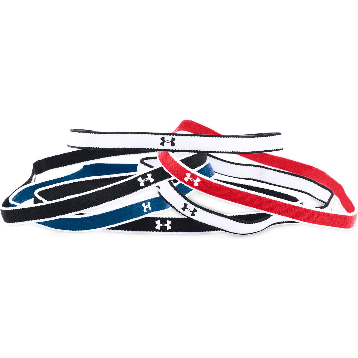 Tenká čelenka Under Armour Women's UA Mini Headbands - 6 Pack Red/Black/White