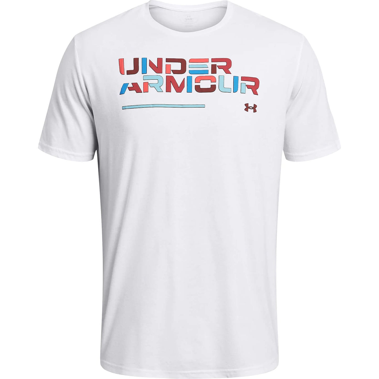 Under Armour UA Colorblock Wordmark SS White