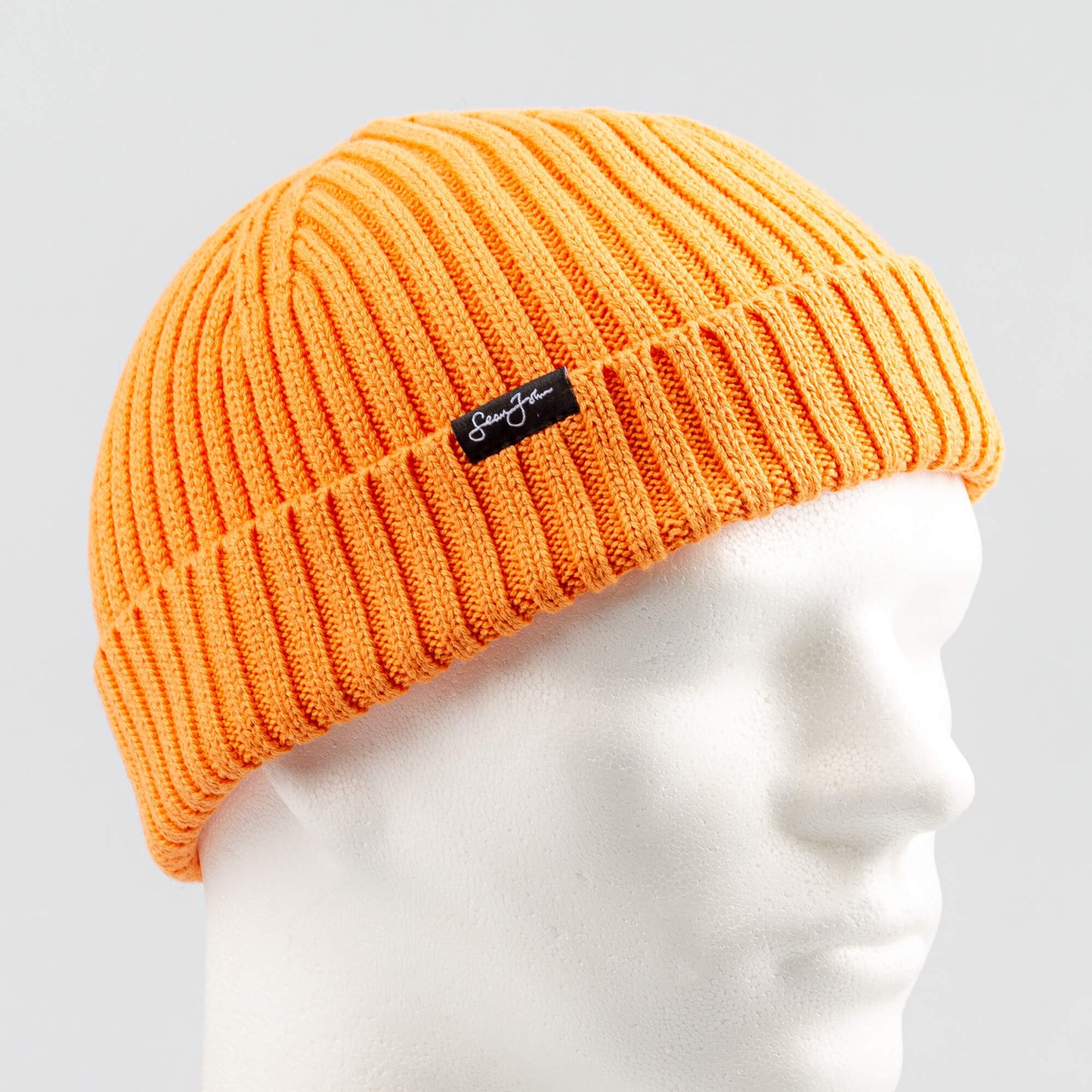 Zimná čiapka Sean John Script Flag Label Short Beanie oranžová