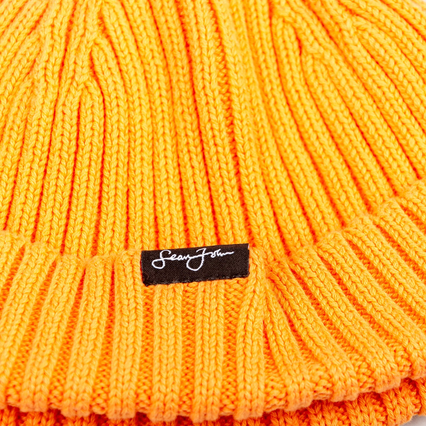 Zimná čiapka Sean John Script Flag Label Short Beanie oranžová