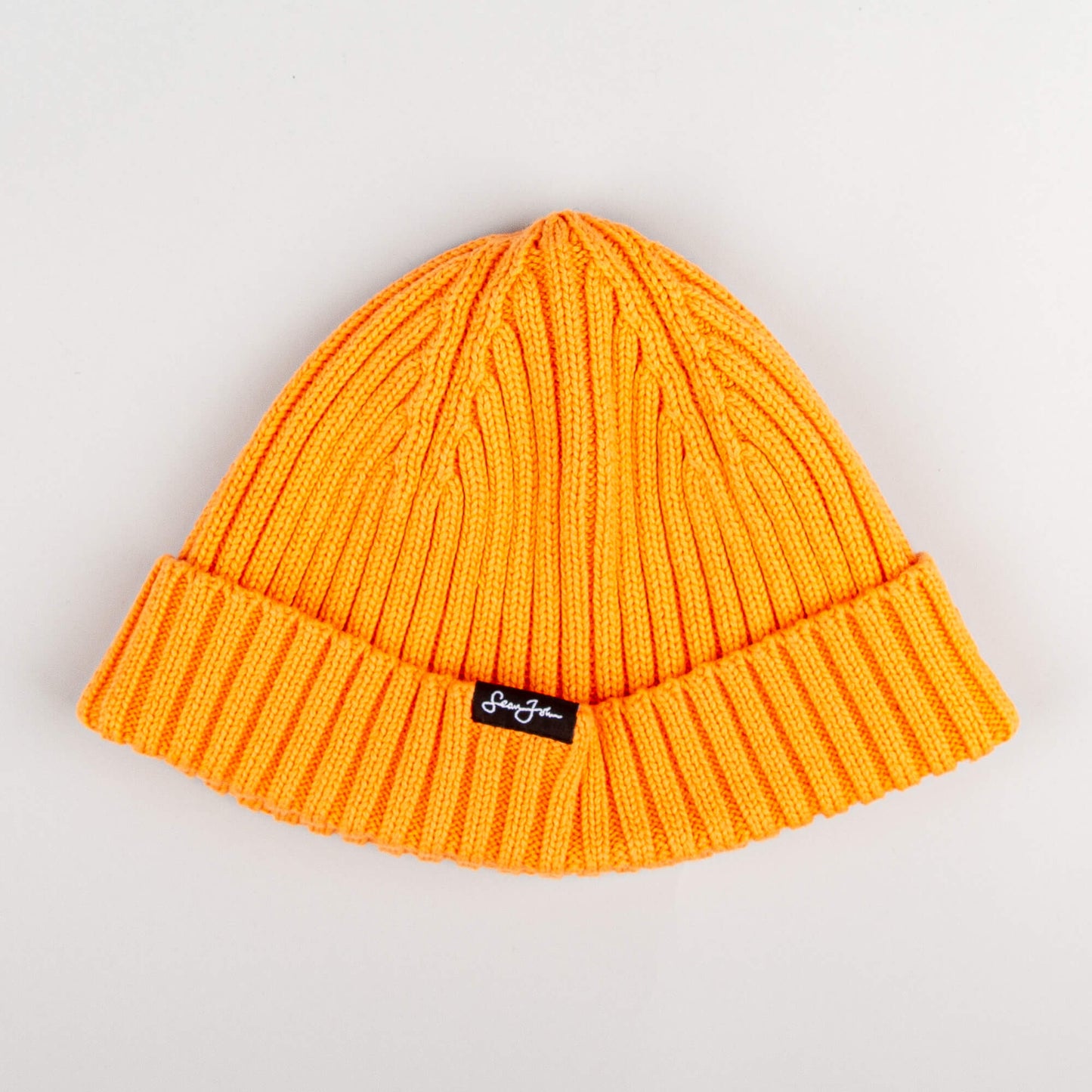 Zimná čiapka Sean John Script Flag Label Short Beanie oranžová