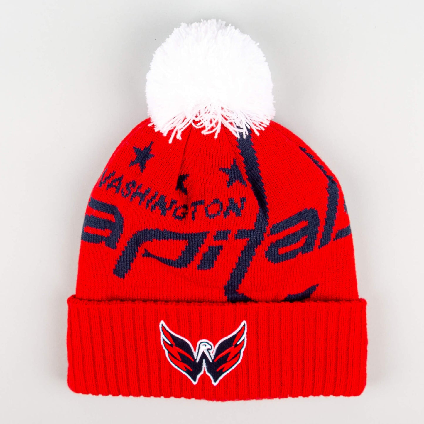 Outer Stuff NHL Big-Face Cuffed Pom Capitals Red