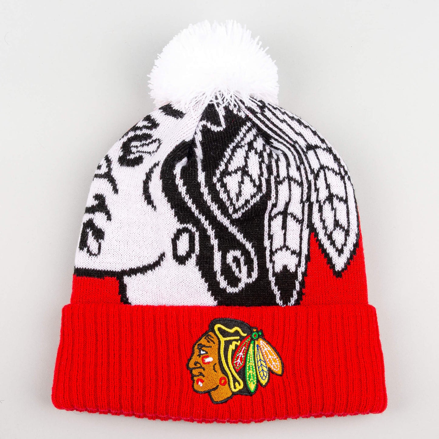 Outer Stuff NHL Big-Face Cuffed Pom Blackhawks Red