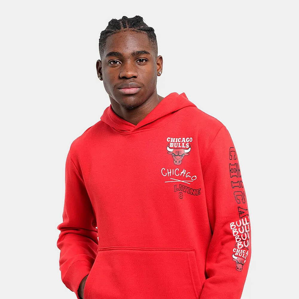 Mikina s kapucňou Outerstuff Team Drip Hoodie Chicago Bulls Lavine Zach červená