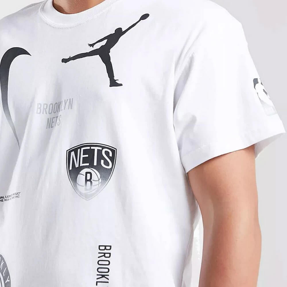 Nike Jordan Nk Courtside Statement Max 90 Ss - 8-20Y - Brooklyn Nets White