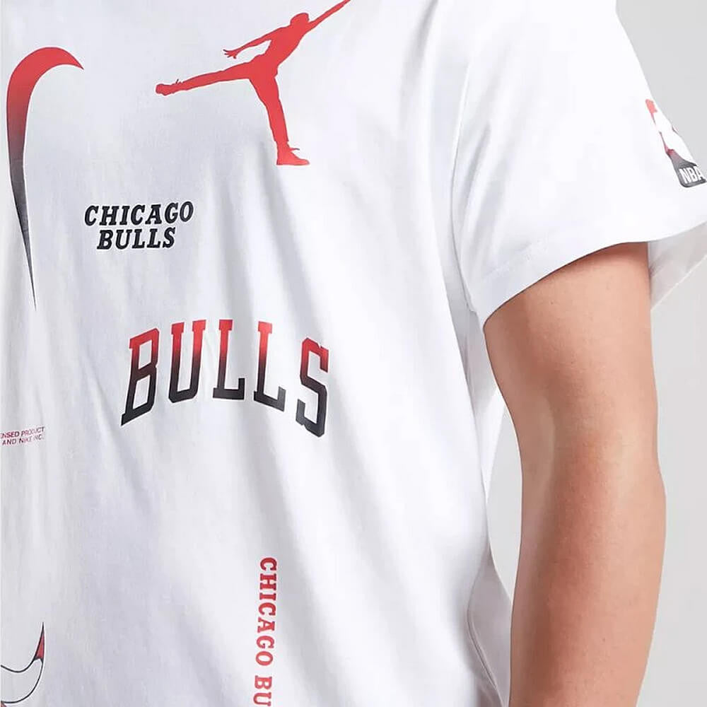 Nike Jordan Nk Courtside Statement Max 90 Ss - 8-20Y - Chicago Bulls White