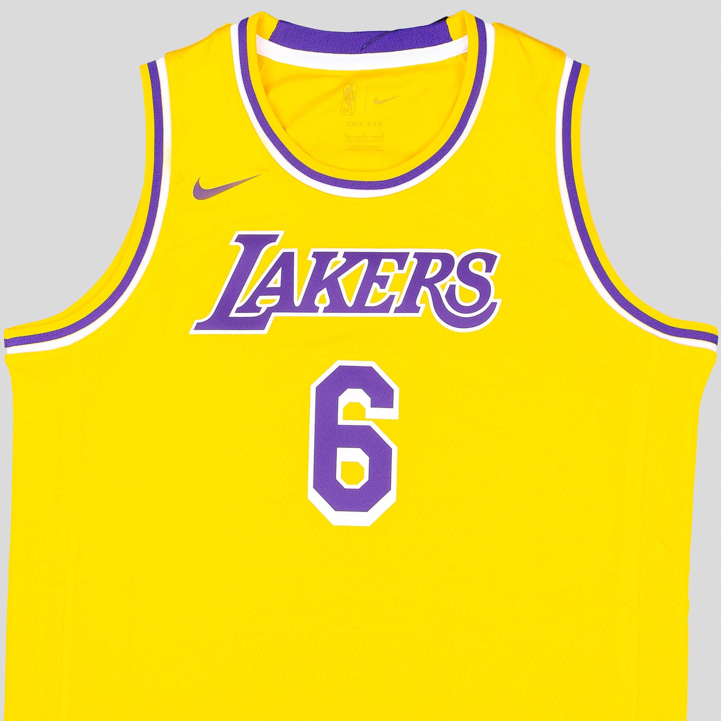 Detský basketbalový dres Nike Boys Icon NBA Swingman Jersey - Player Los Angeles Lakers LeBron James – Nr. 6 žltý