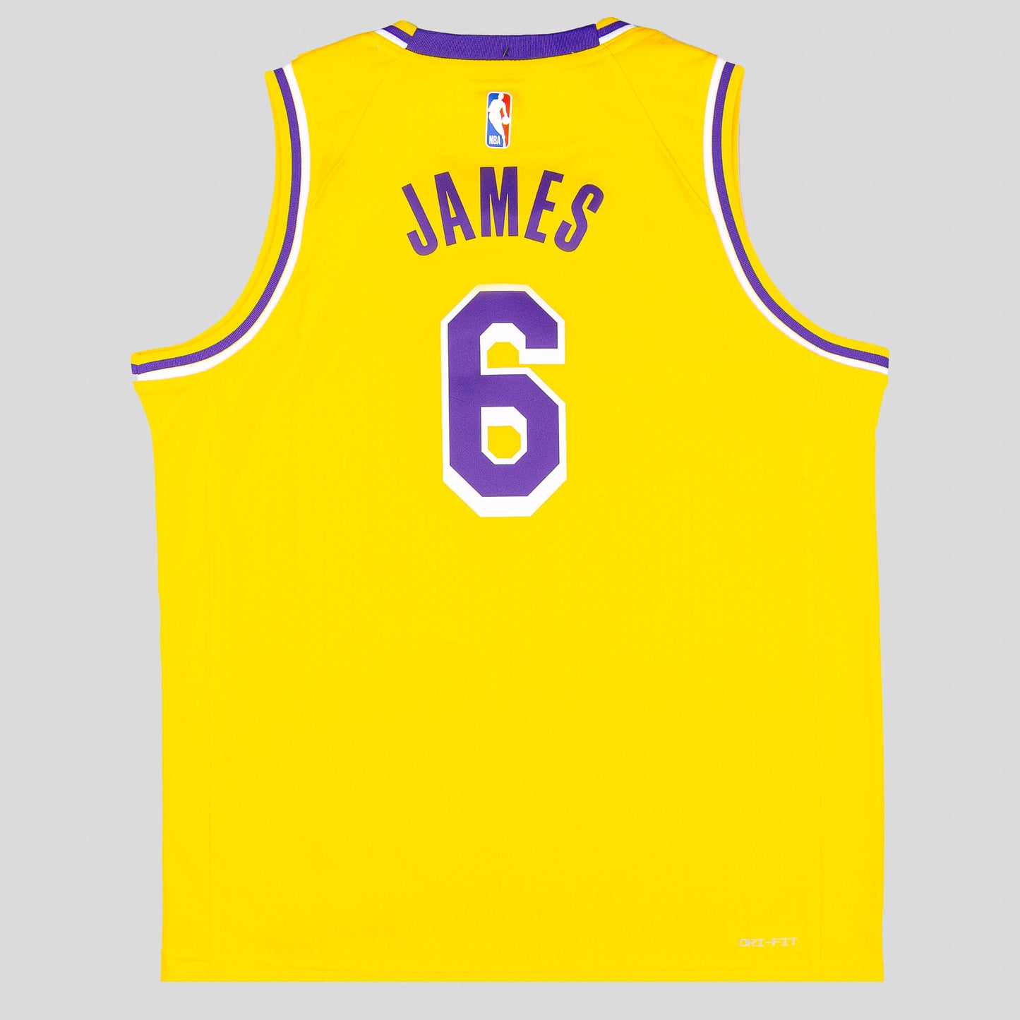 Detský basketbalový dres Nike Boys Icon NBA Swingman Jersey - Player Los Angeles Lakers LeBron James – Nr. 6 žltý