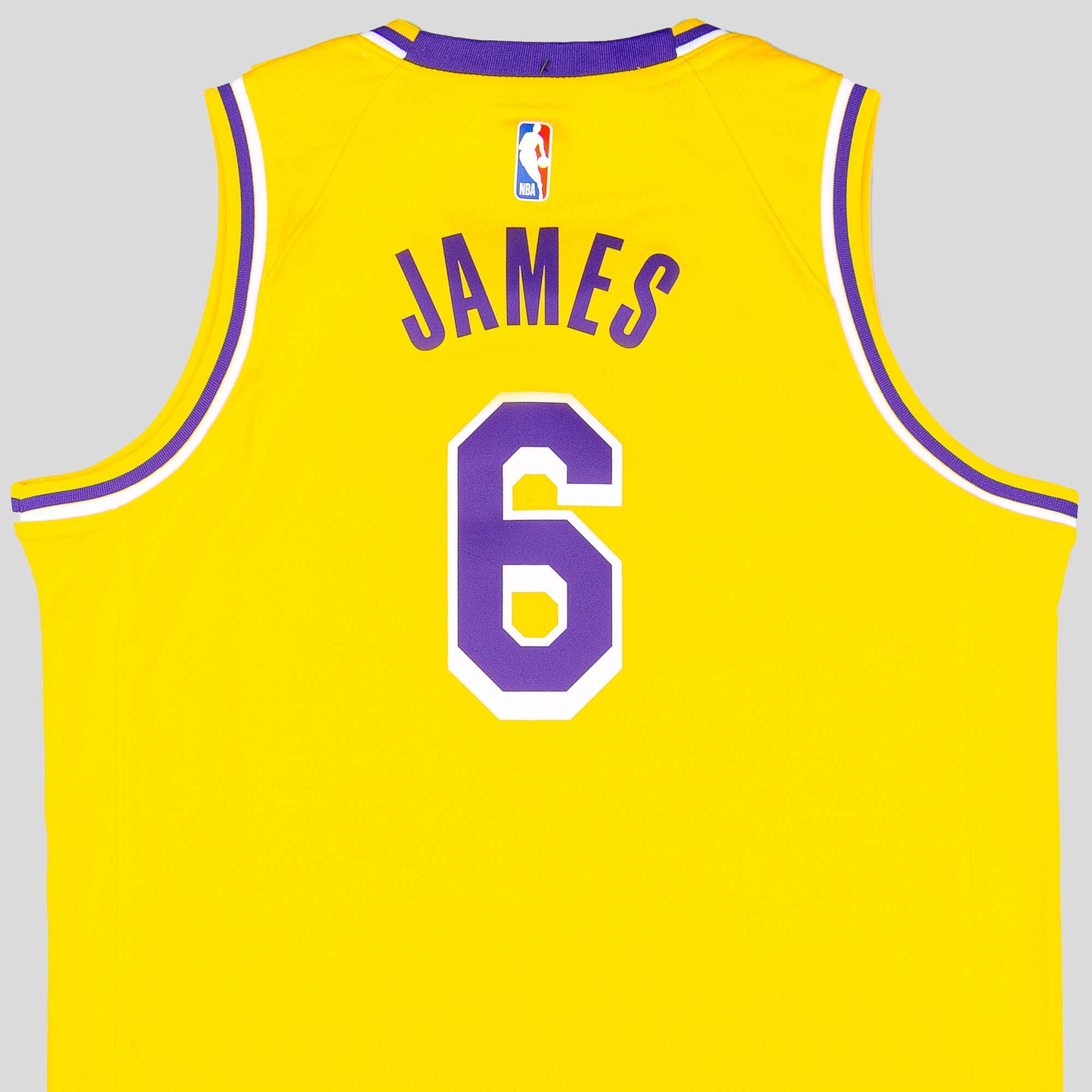 Detský basketbalový dres Nike Boys Icon NBA Swingman Jersey - Player Los Angeles Lakers LeBron James – Nr. 6 žltý