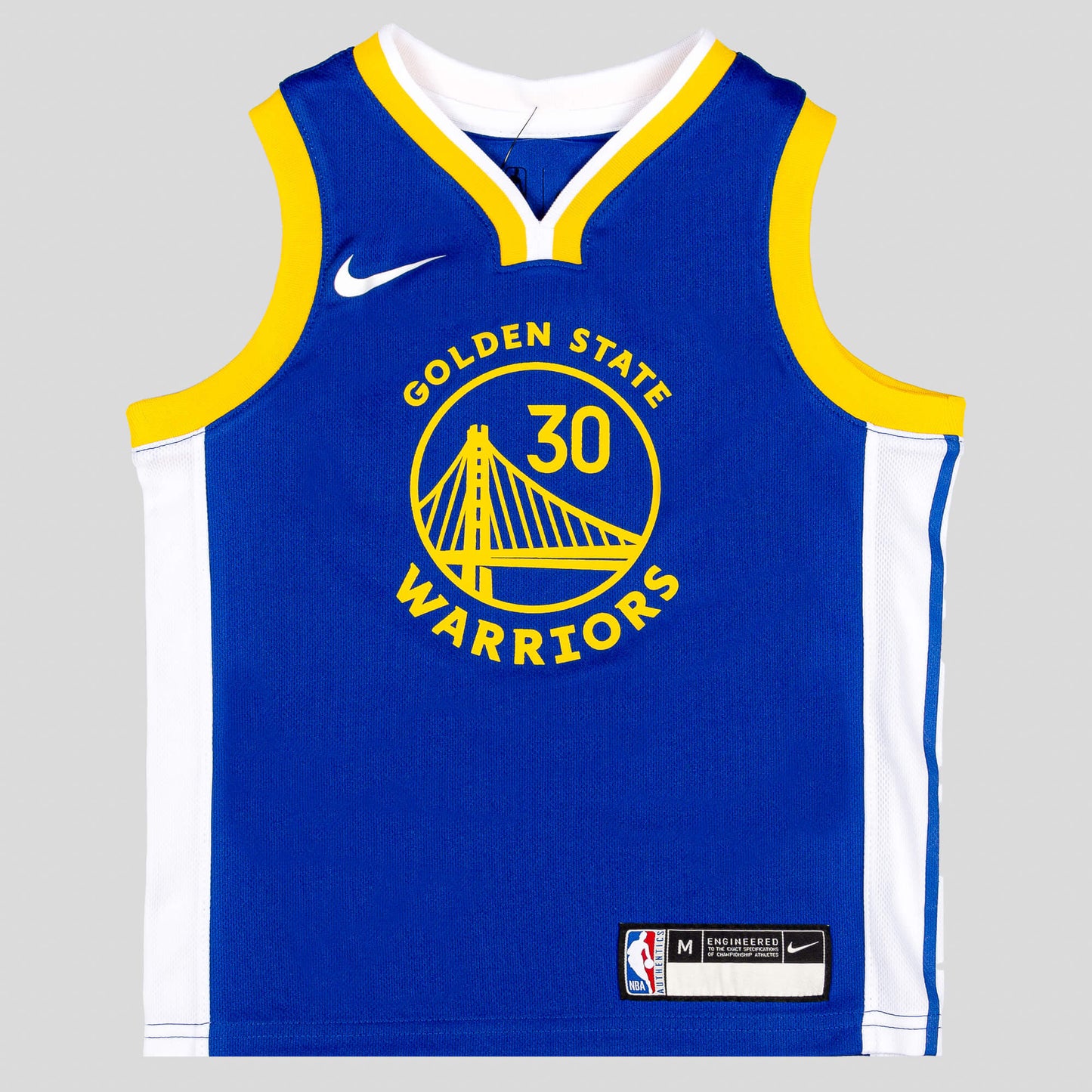 Detský basketbalový dres NBA Nike 0-7Y Icon Replica Jersey Golden State Warriors Stephen Curry – Nr. 30 modrý/žltý
