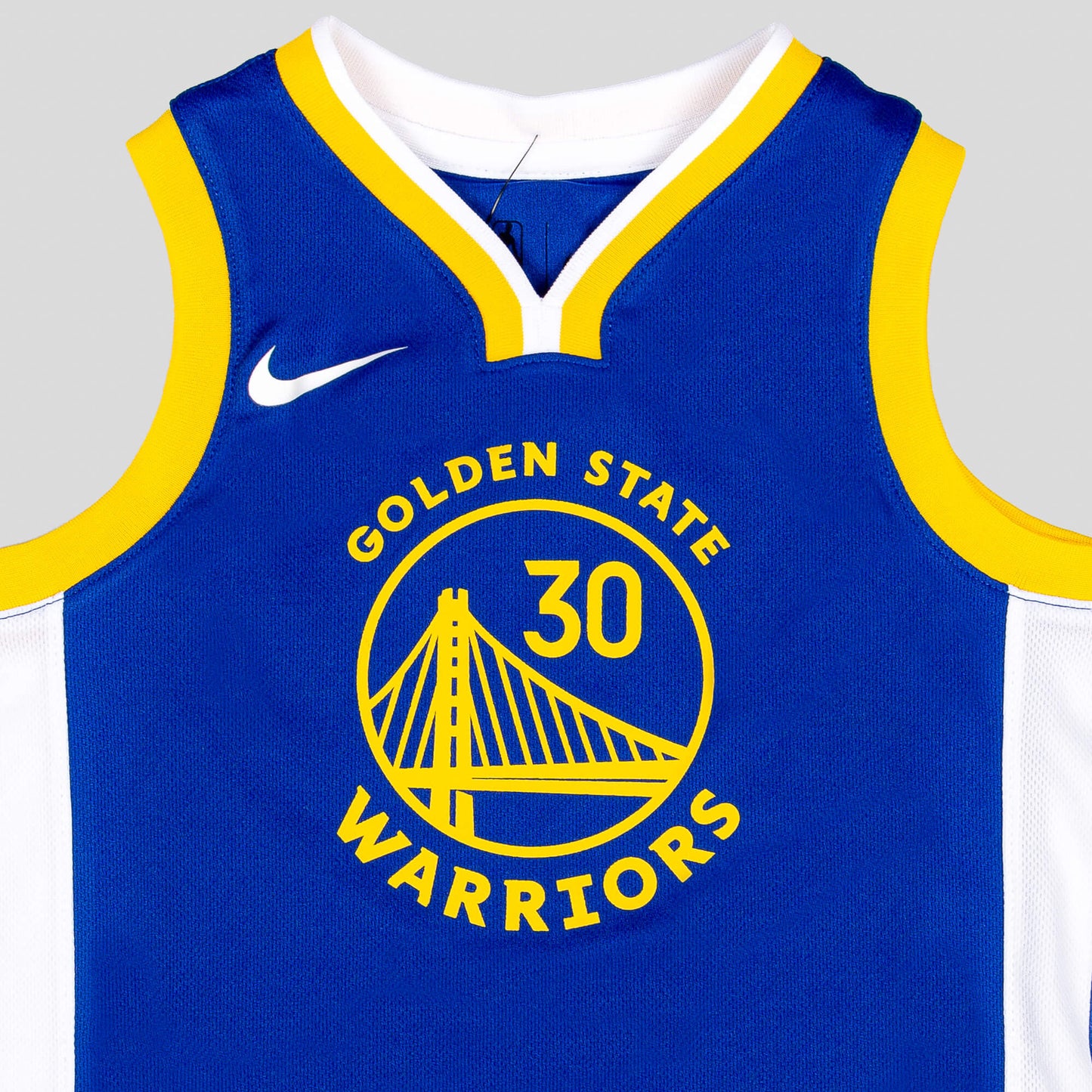 Detský basketbalový dres NBA Nike 0-7Y Icon Replica Jersey Golden State Warriors Stephen Curry – Nr. 30 modrý/žltý