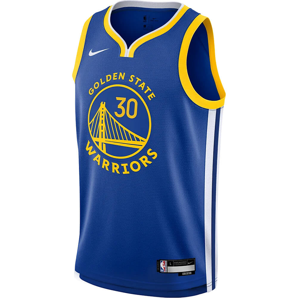Nike Boys Icon Swingman Jersey - Player Golden State Warriors Stephen Curry – Nr. 30 Blue/Yellow
