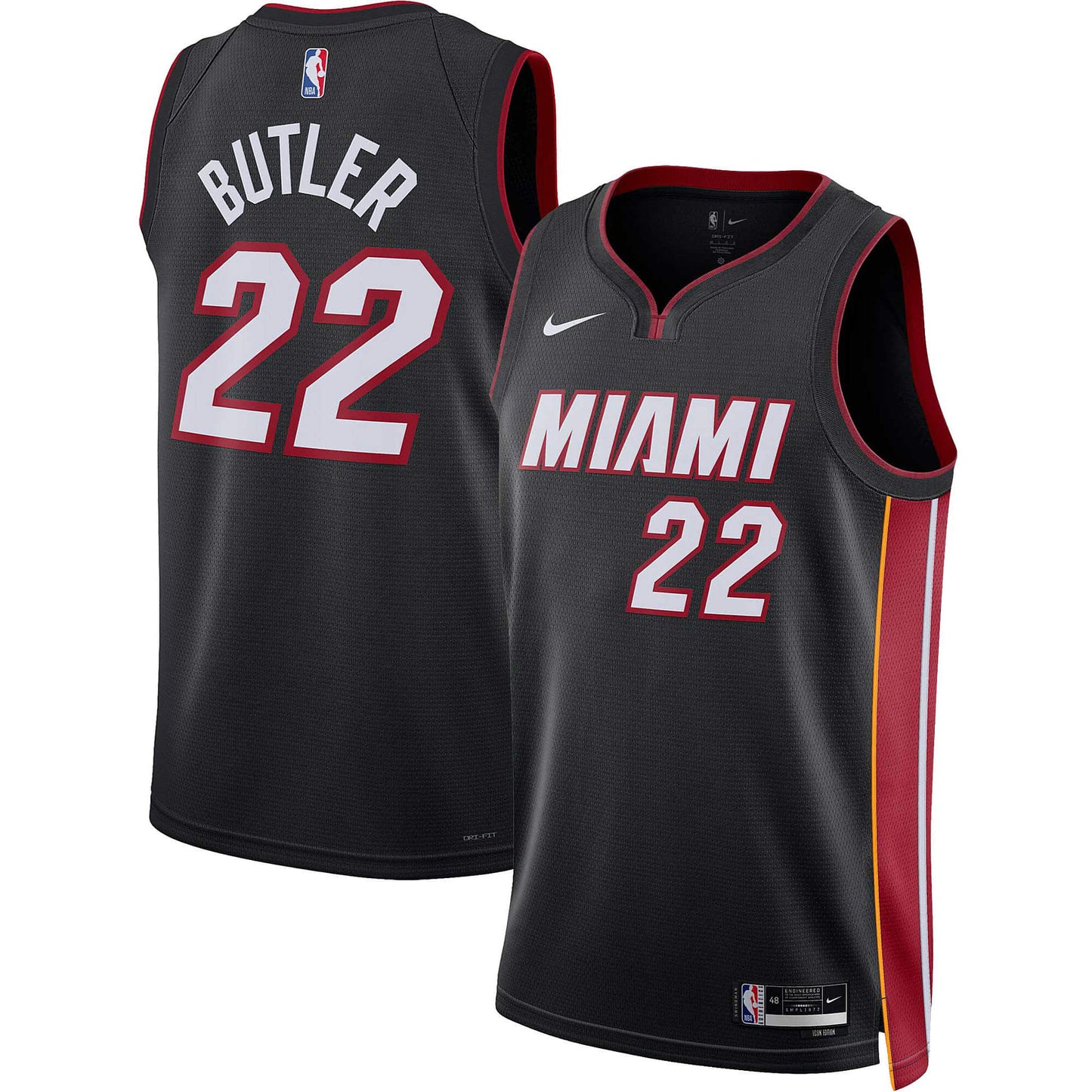 Detský basketbalový dres Nike Boys Icon NBA Swingman Jersey - Player Miami Heat Jimmy Butler – Nr. 22 čierny