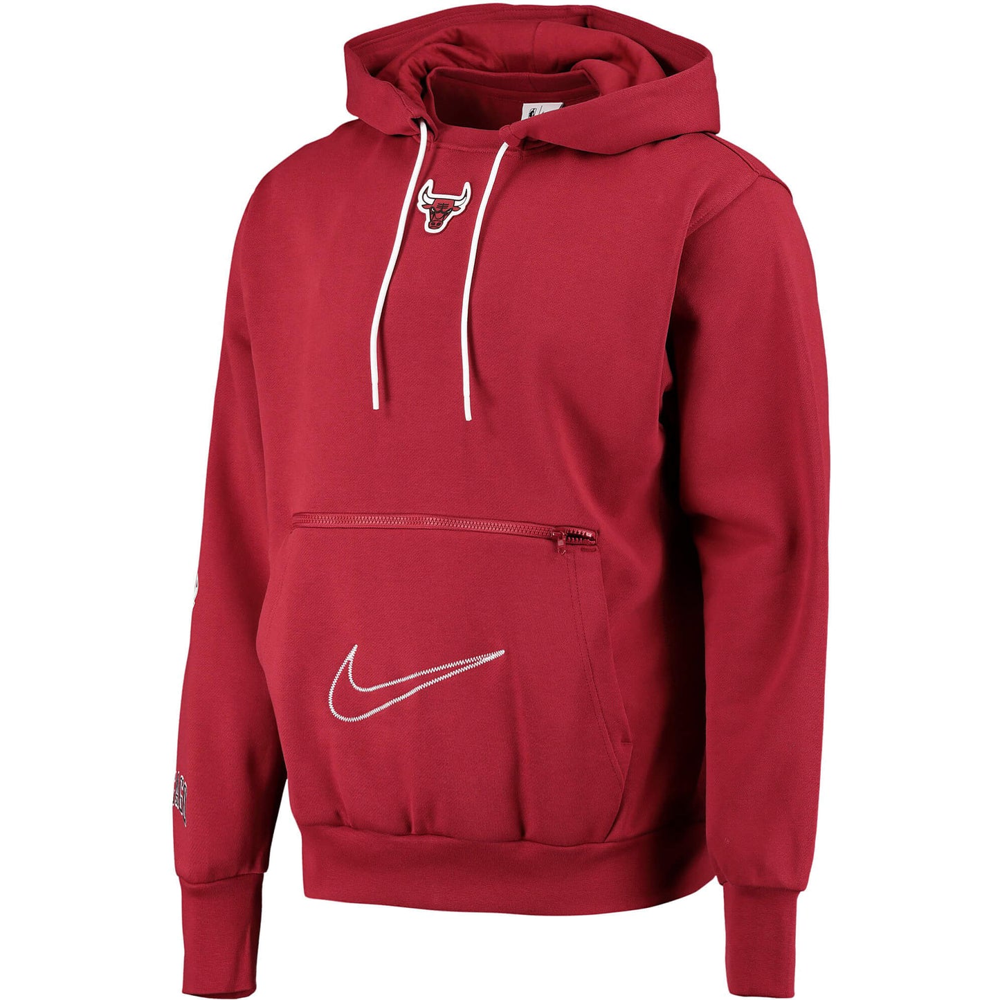Detská mikina s kapucňou Nike Fleece Pullover Courtside  8-20Y - Chicago Bulls červená
