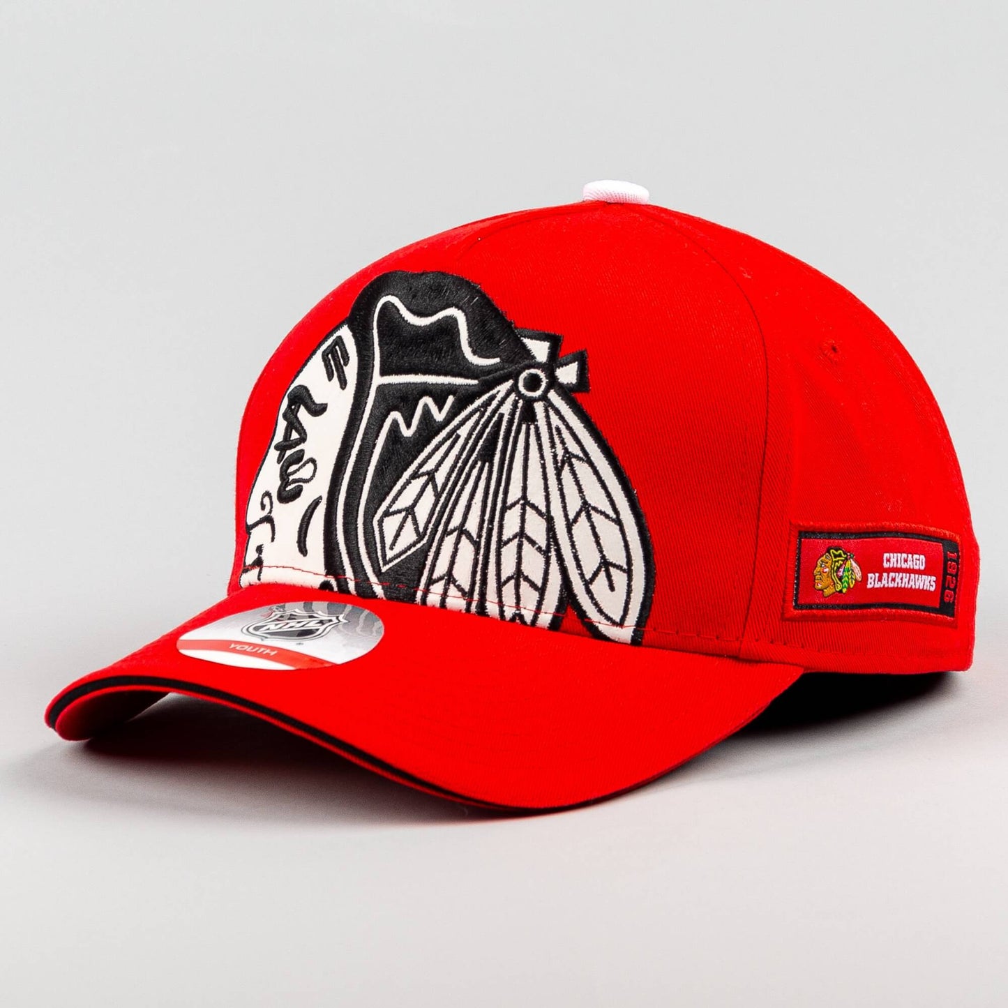 Outer Stuff NHL Big-Face Precurved Snap Blackhawks Red