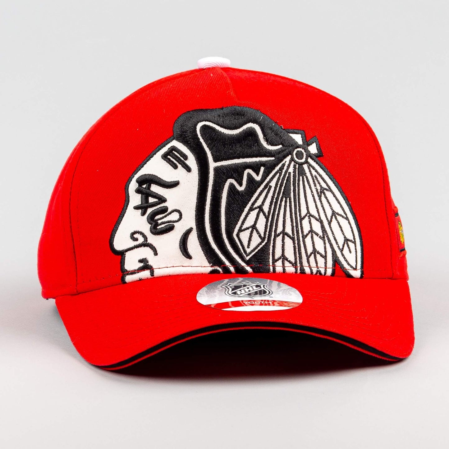 Outer Stuff NHL Big-Face Precurved Snap Blackhawks Red