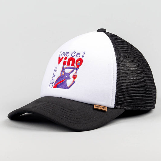 Šiltovka so sieťkou DJINN’S HFT Cap Food Vino bielo-čierna