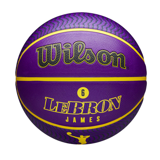 Basketbalová lopta Wilson NBA Player Icon - LeBron James (veľkosť 7) fialová